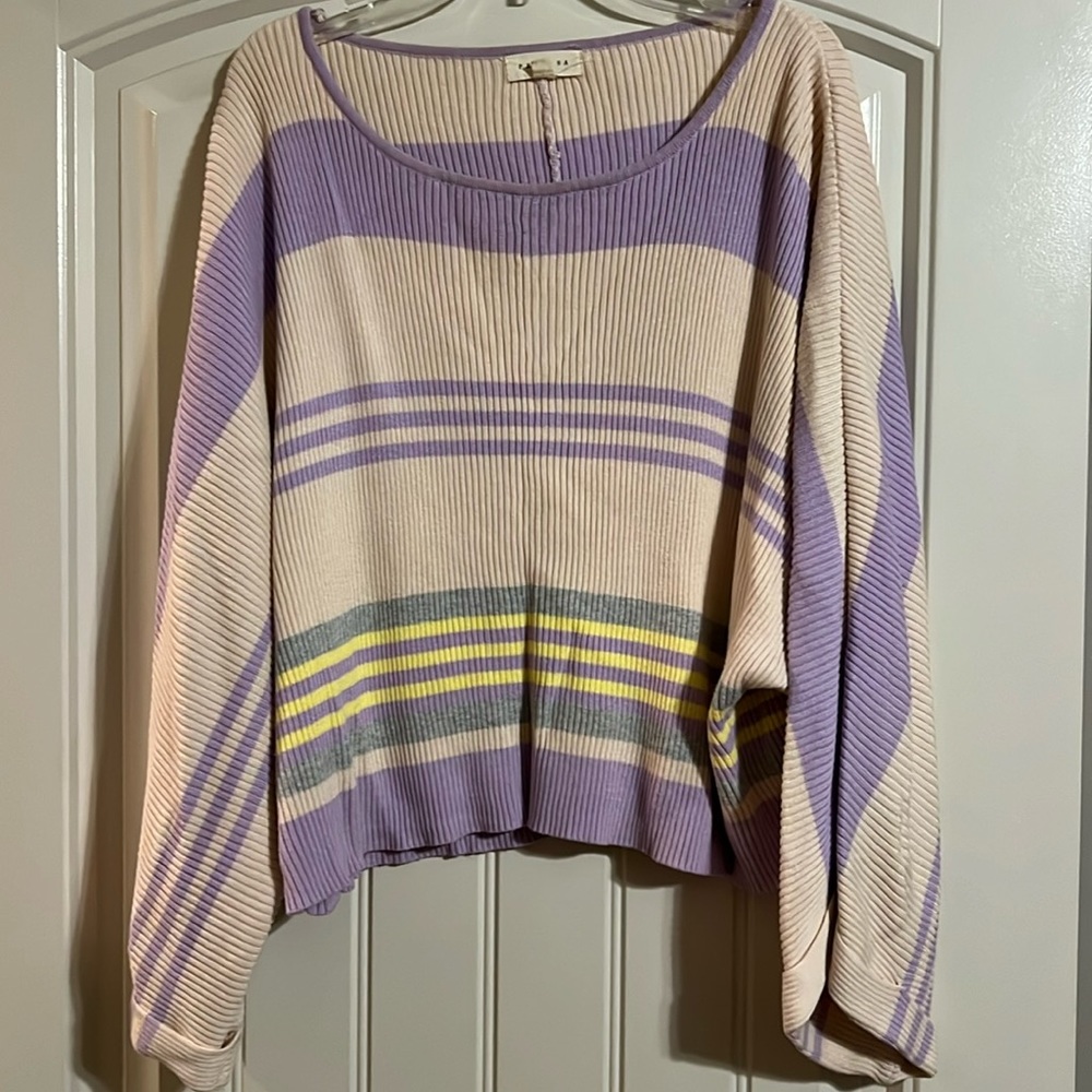 Crop multi color sweater